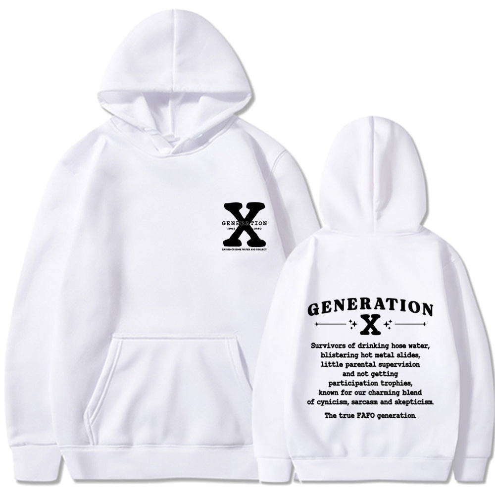 Elegant Print Loose Hoodie For Women