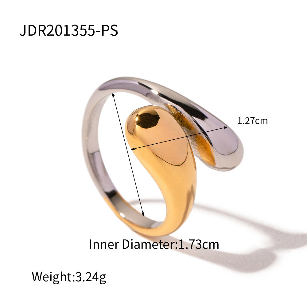 Elegant Twist Drop Ring | Contemporary Everyday Jewelry Cora Gold Ring