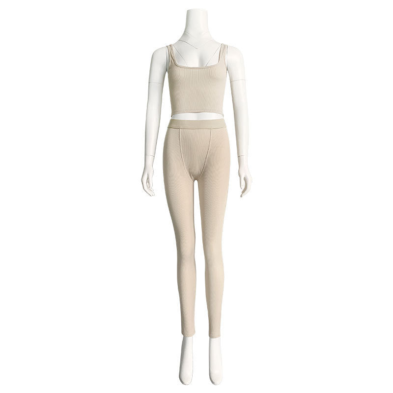 Sculpt & Slay Seamless Activewear Set – Bold Comfort, Fierce Fit Vest Pants Sports Yoga Suit Women