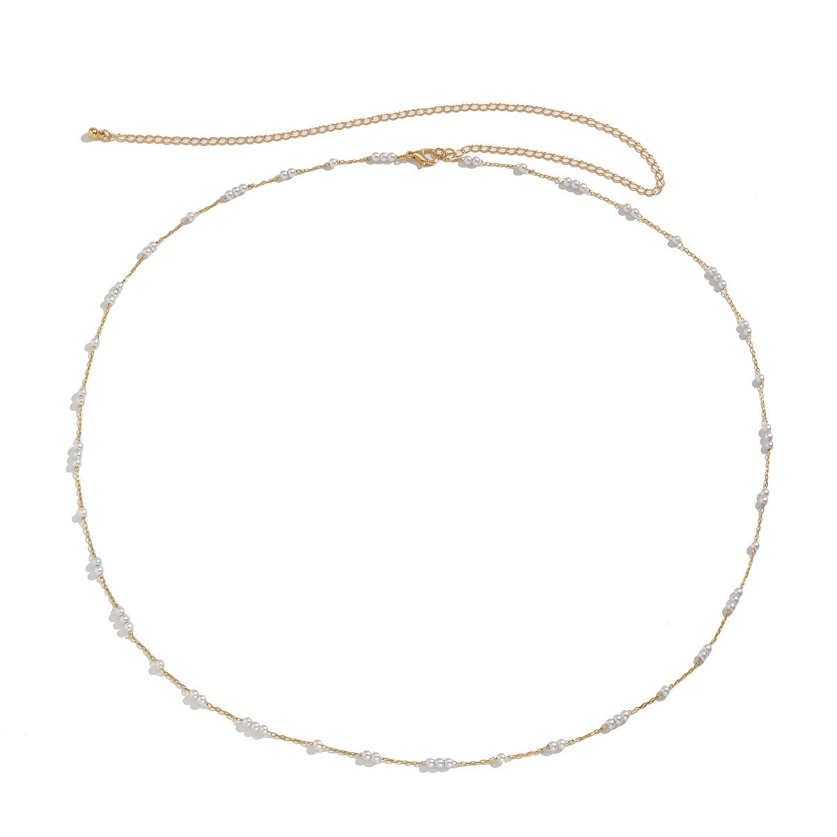 Dainty Beaded Waist Chains Minimalist Pearl Belly Chains Delicate Full-Beaded Hip Chains Subtle Everyday Body Chains Sexy Single-layer Metal Chain Waist Chain