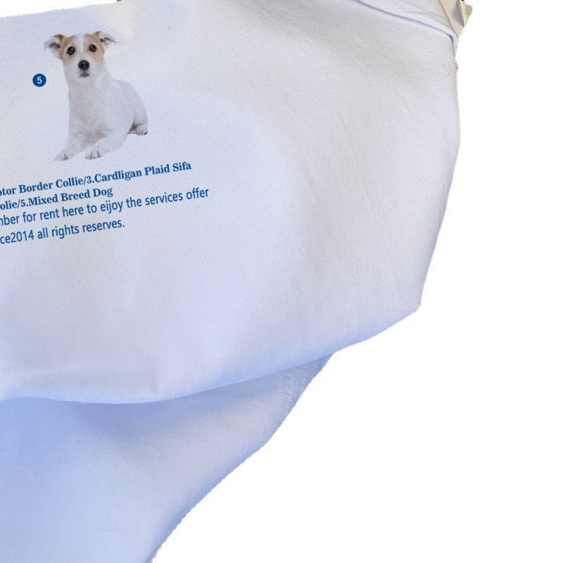 Never Rental Friend” Dog Print Tee – A Paw-sitive Style Statement Women's Short Sleeve Korean Cotton Top