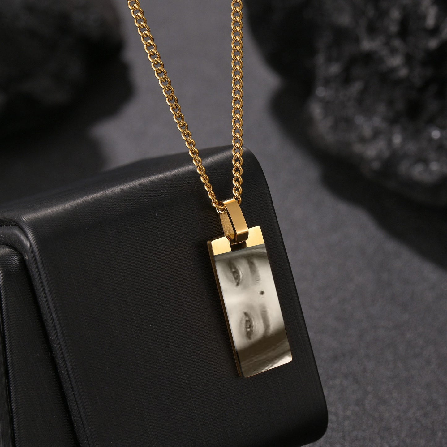 Custom Eyes Photo Necklace Stainless Stee Customized Engrave Eye Necklaces Personalized Picture Name Necklace For Men & Women