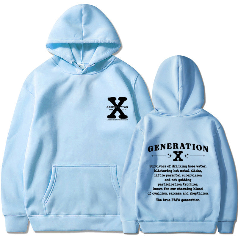 Elegant Print Loose Hoodie For Women